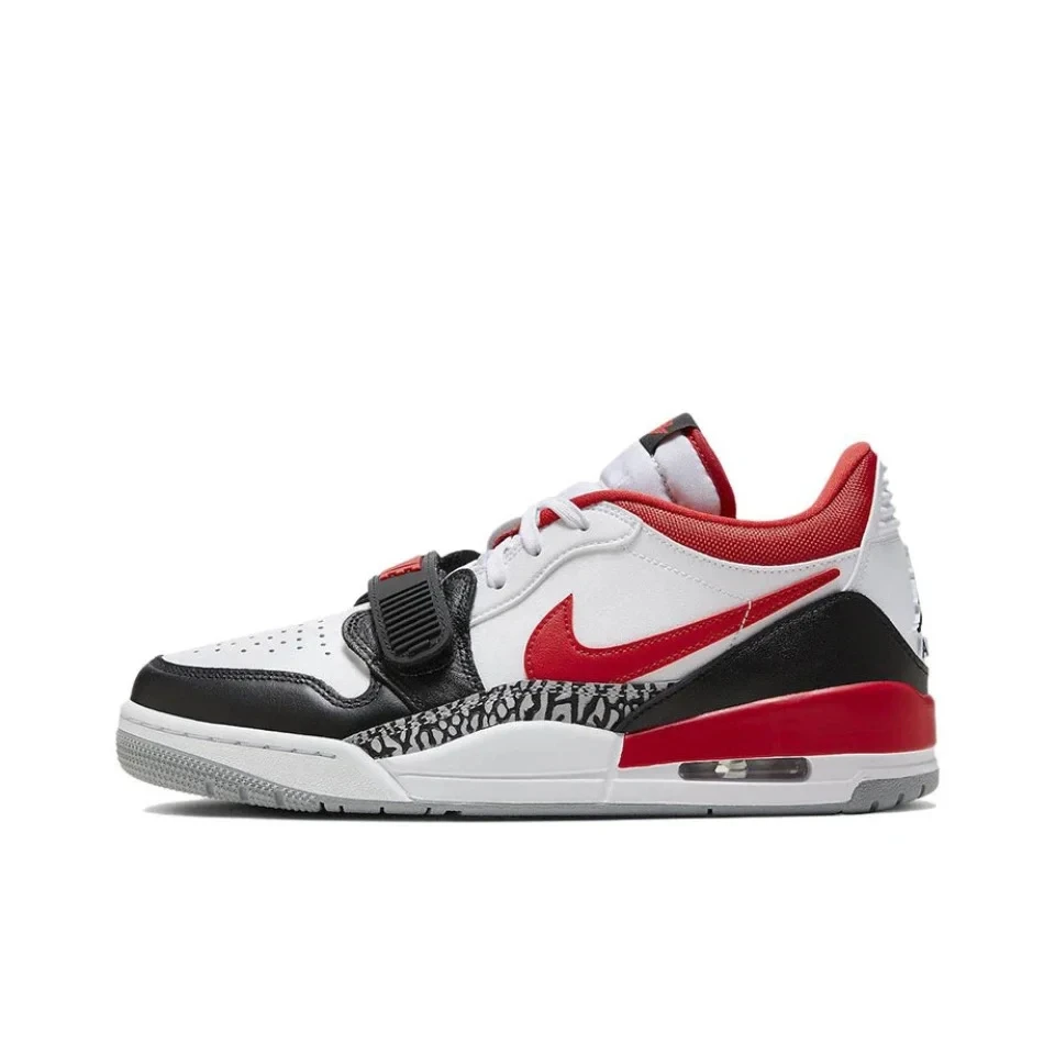 Оригинальные мужские кроссовки Air Jordan Legacy 312 Low Bulls красного черного белого цвета в