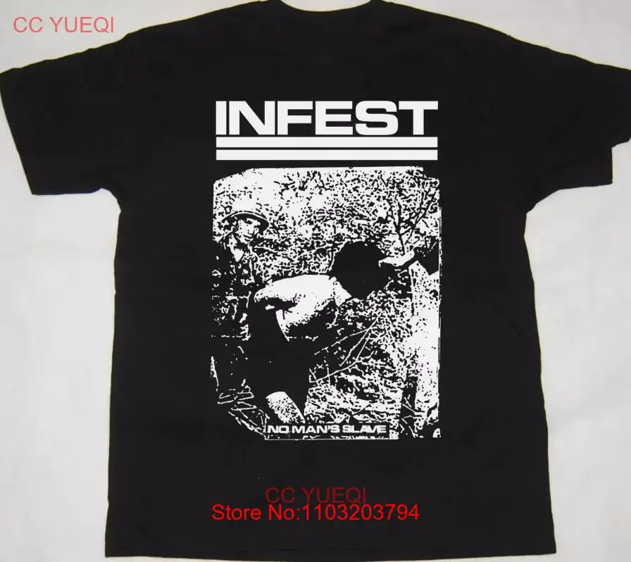 Хлопковая черная футболка Infest Band подарок для фанатов все размеры