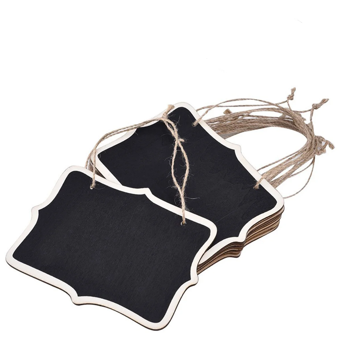 

12 Pcs Mini Chalkboards Hanging Chalkboard Earth Tones Hanging Mini Chalkboards Bamboo Mini Blackboard