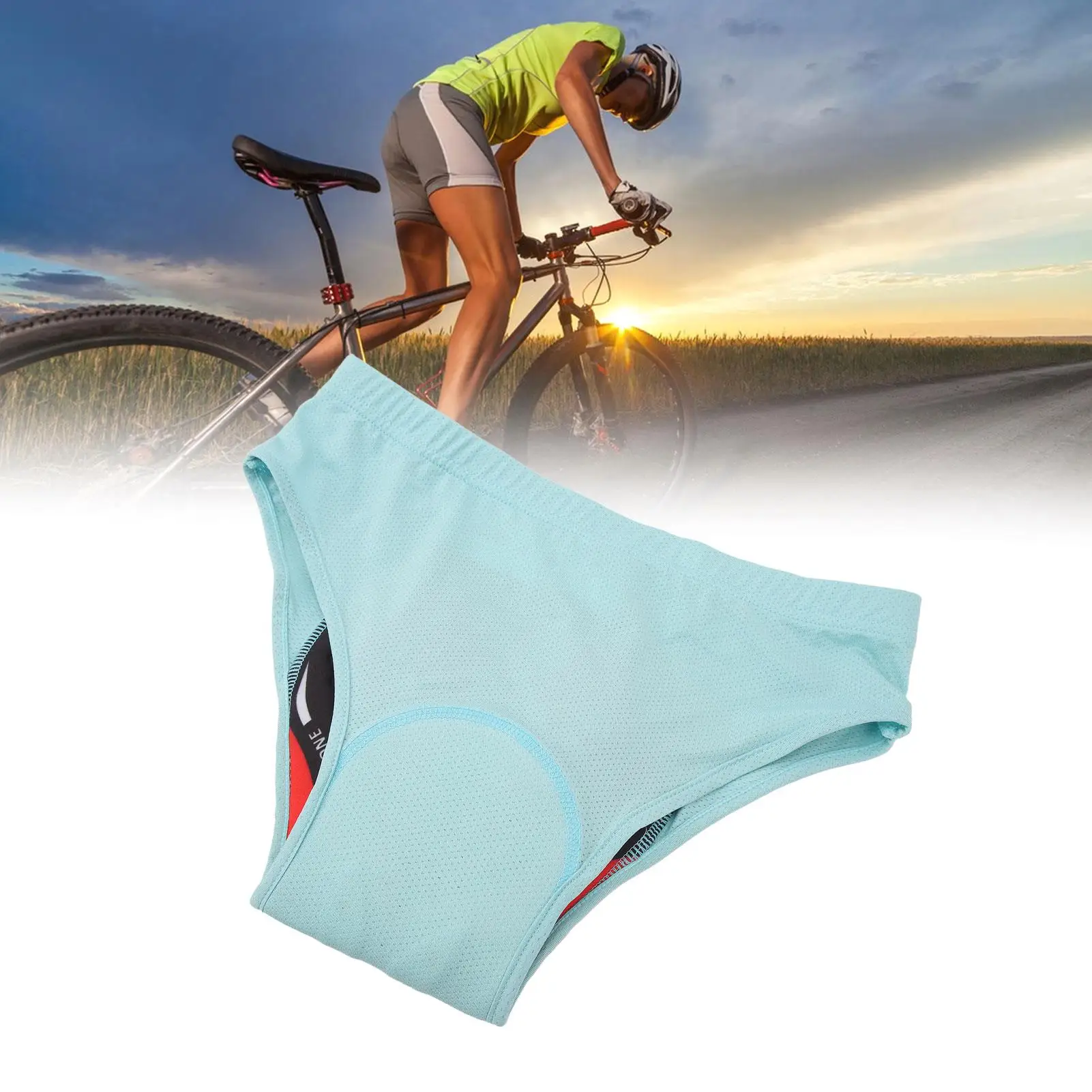 Мужские велосипедные трусы силиконовые с эластичной резинкой на талии дышащее