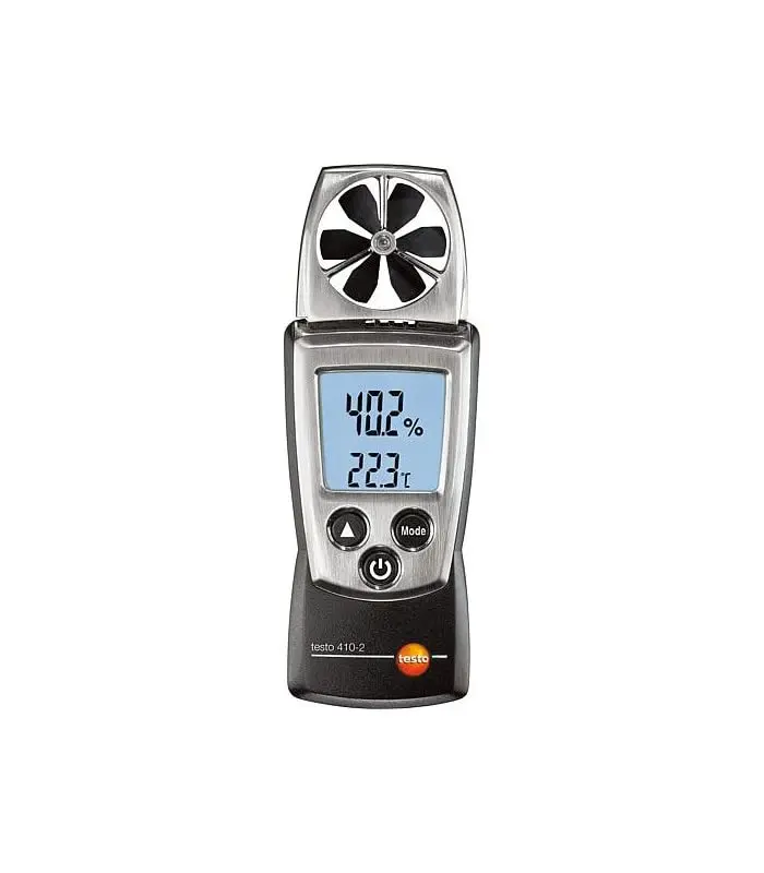 

Testo 410-2 Digital Pocket Vane Anemometer 0.4 to 20 m/s Velocity -10 to +50 Temperature 0 to 100% RH