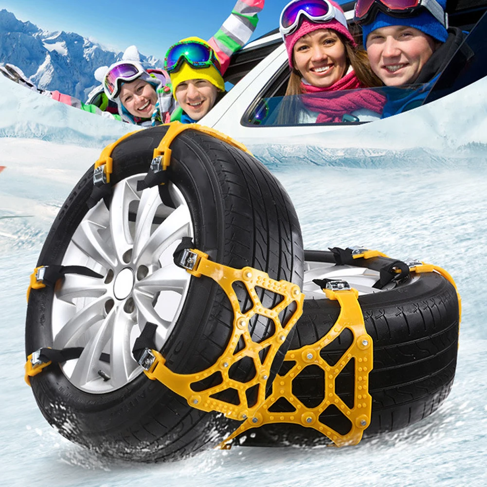 

Universal Emergency Snow Chain Double Buckle Snow Chain Snow Tire Tendon Thickening Anti-skid For Most Cars SUV Truck off-road