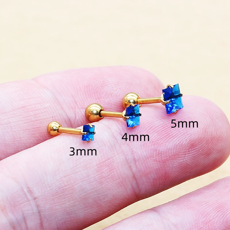 Серьги-гвоздики Baolan женские из нержавеющей стали украшение для прокола хрящевой