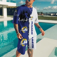 mens summer tracksuit beach sports suit for men oversized t shirt and shorts set 2 piece graphic vintage print casual retro new