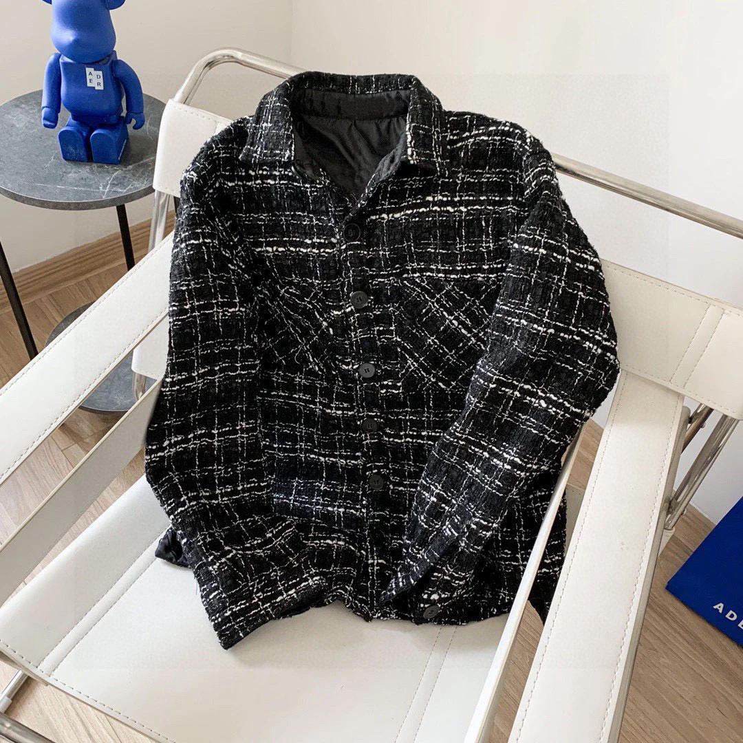 

Charlie Small Fragrance Woven Check Shirt High Quality Clothing Men's Women's Casual Fashion Jacket