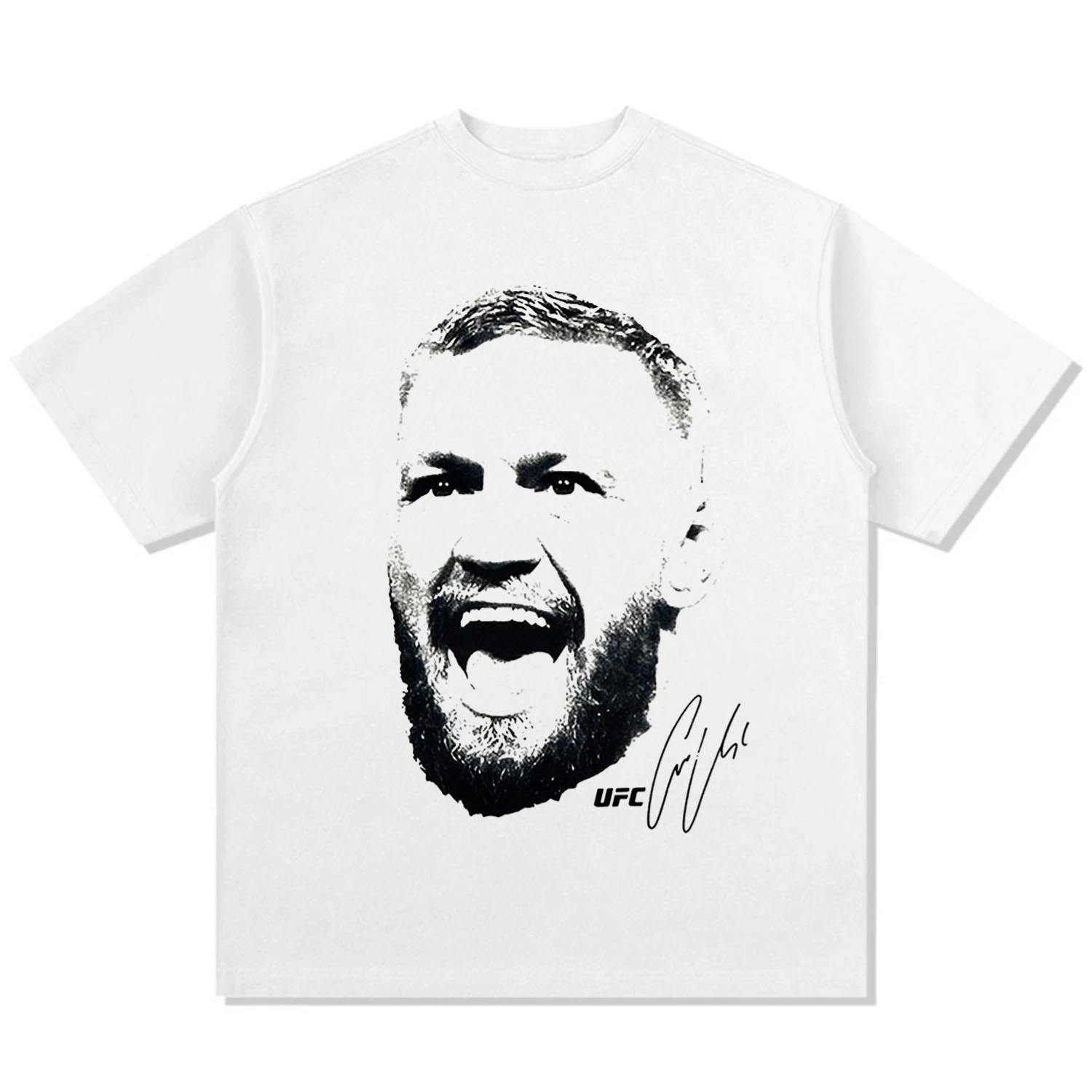 Хлопковая Футболка UFC Fighting Conor McGregor Унисекс С Круглым Вырезом