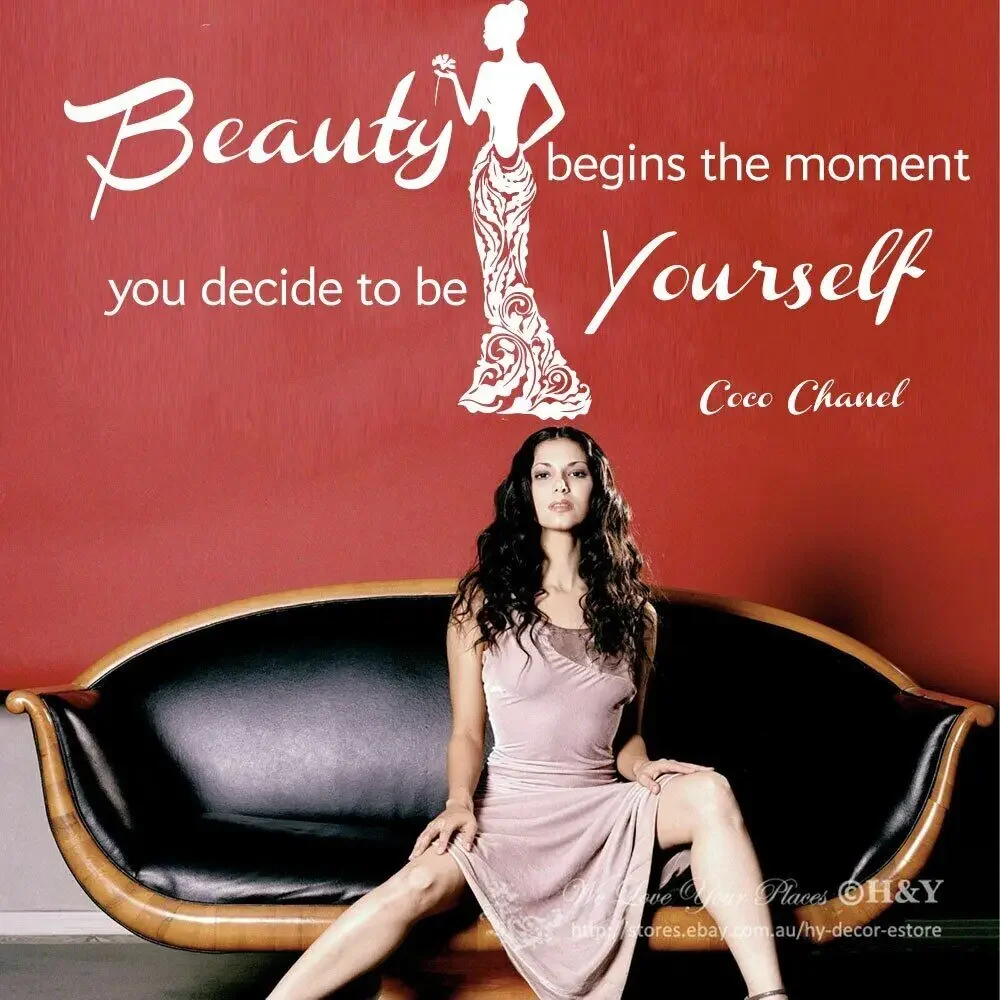 Современная Красота начинает момент Настенная Наклейка гостиная спа волос
