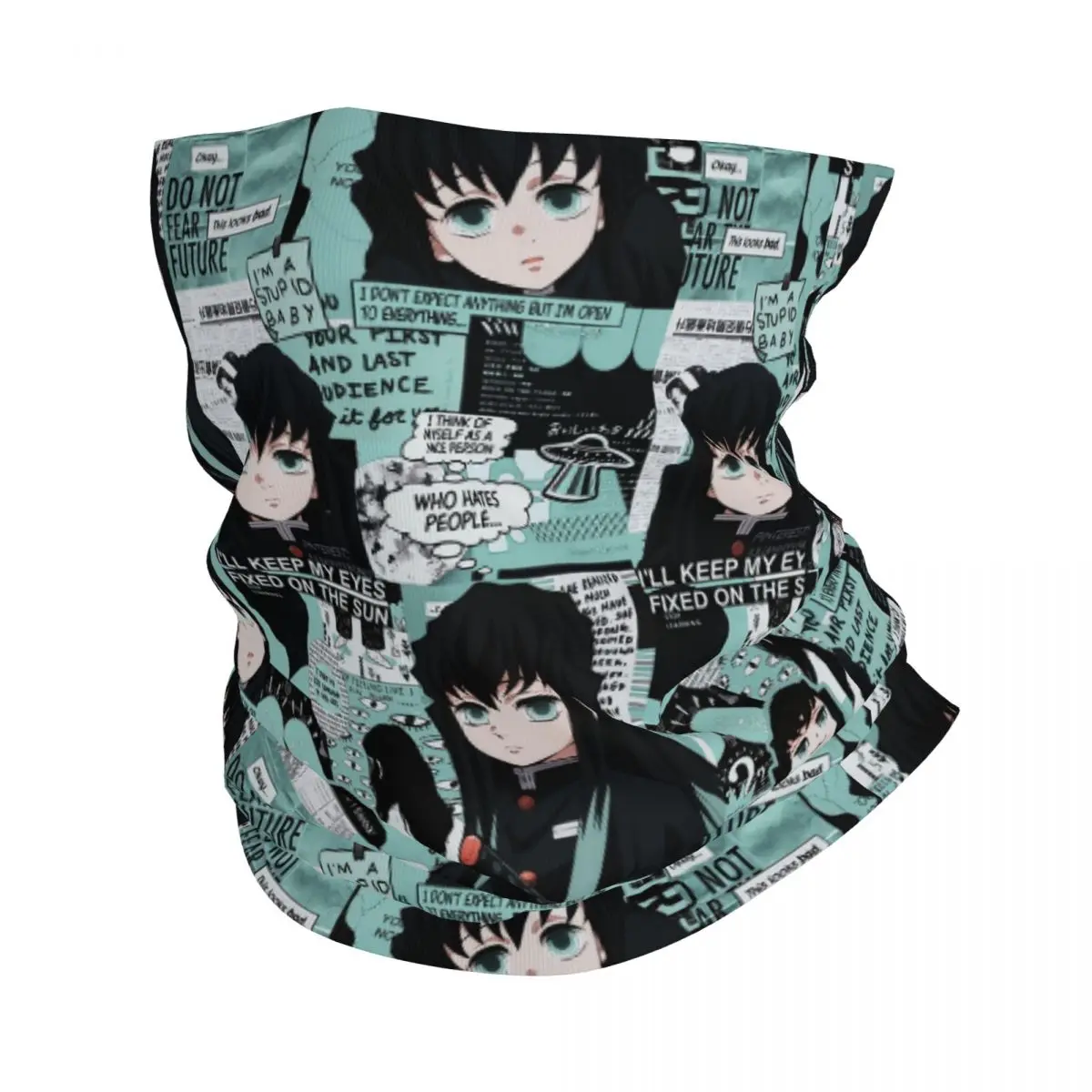 

Demon Slayer Muichiro Tokito Collage Winter Headband Neck Warmer Ski Cycling Tube Scarf Kimetsu No Yaiba Face Bandana Gaiter