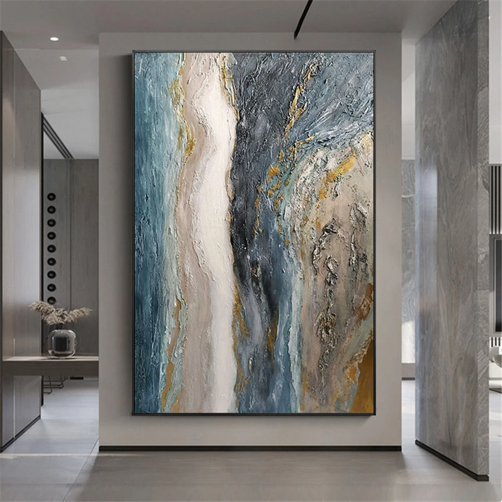 

Abstract Art Painting On Canvas Handmade Artwork Landform Pictures For Large Salon Decoration Painting For Living Room Unframed