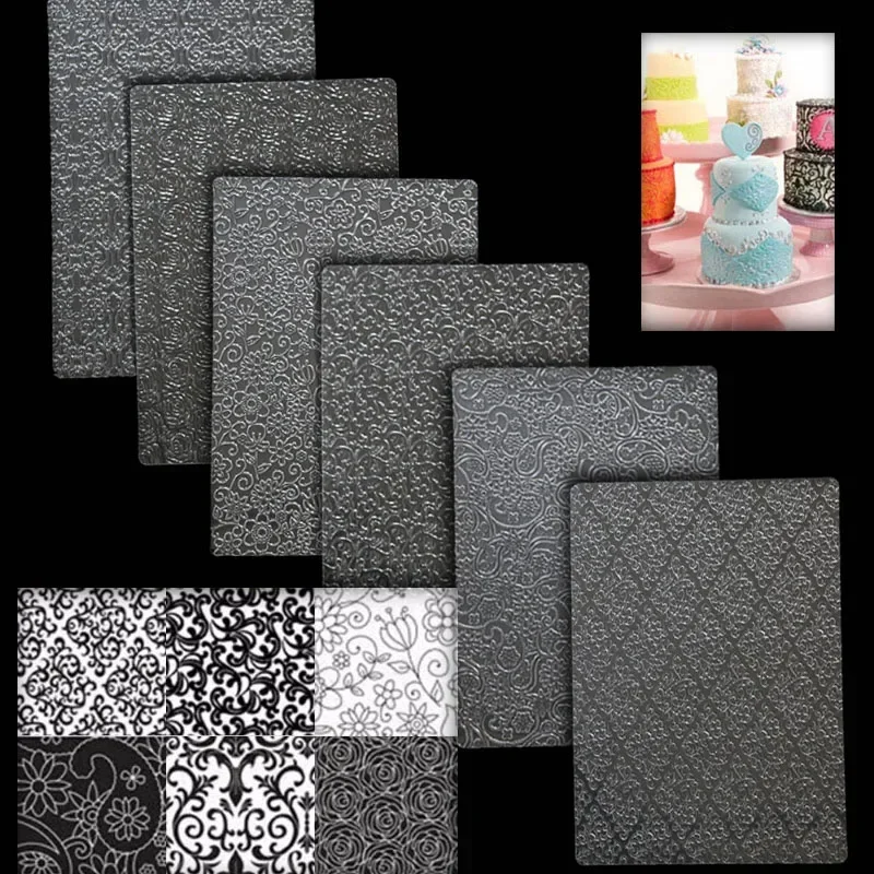 

6 шт. Прозрачные текстурные коврики для выпечки