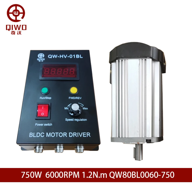 

Высокоскоростной 220 В, 6000 об/мин, 0,75 кВт, 750 Вт, 1,2 Нм, 80 мм, бесщеточный двигатель постоянного тока, малошумный двигатель BLDC для зала с драйвером BLD-80