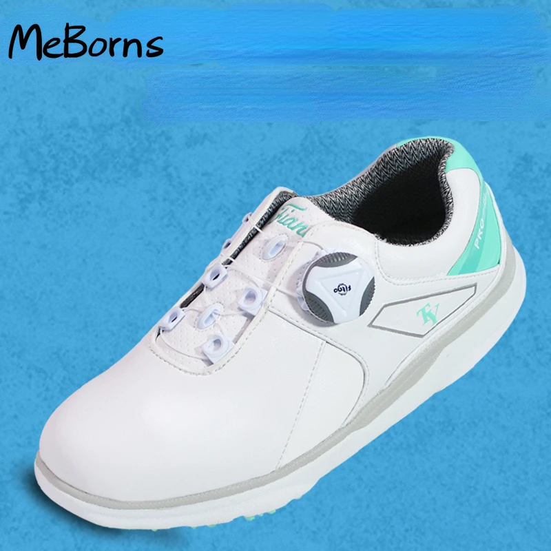 

Golf children's shoes men's and women's same parent-child sports shoes rotating button shoelaces waterproof super fiber