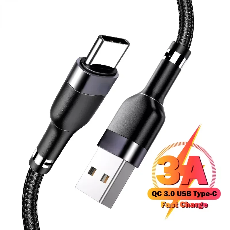 

USB Type C 3A Fast Charging USB C Redmi x3 S20 S21 Mobile USB-C Type-C 3m