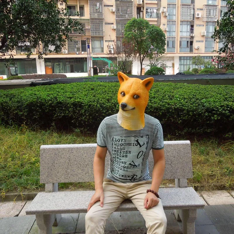 Голова Животного собаки на все лицо латексная маска-реквизит вечерние костюм для