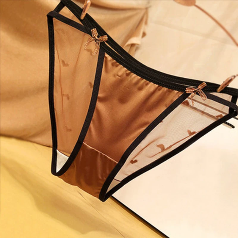 

3Pcs/Set Sexy Lace Thong Women's Hot T Pants Summer Seamless Thin Section Invisible Hollow Triang