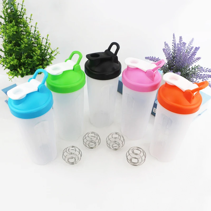 600ml протеин блендер Спортивная бутылка металлический шейкер для воды