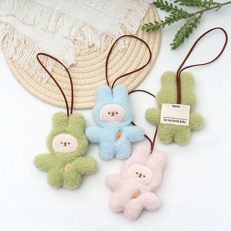 

Мультяшный плюшевый кролик, наклейка с именем, подвеска, фотоигрушка, знак защиты от потери, бирка для багажа, подвеска, брелок, украшение для сумки