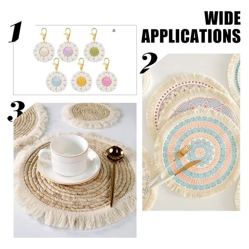 6 шт. круглые формы для резки макраме Деревянный инструмент настенный подвесной