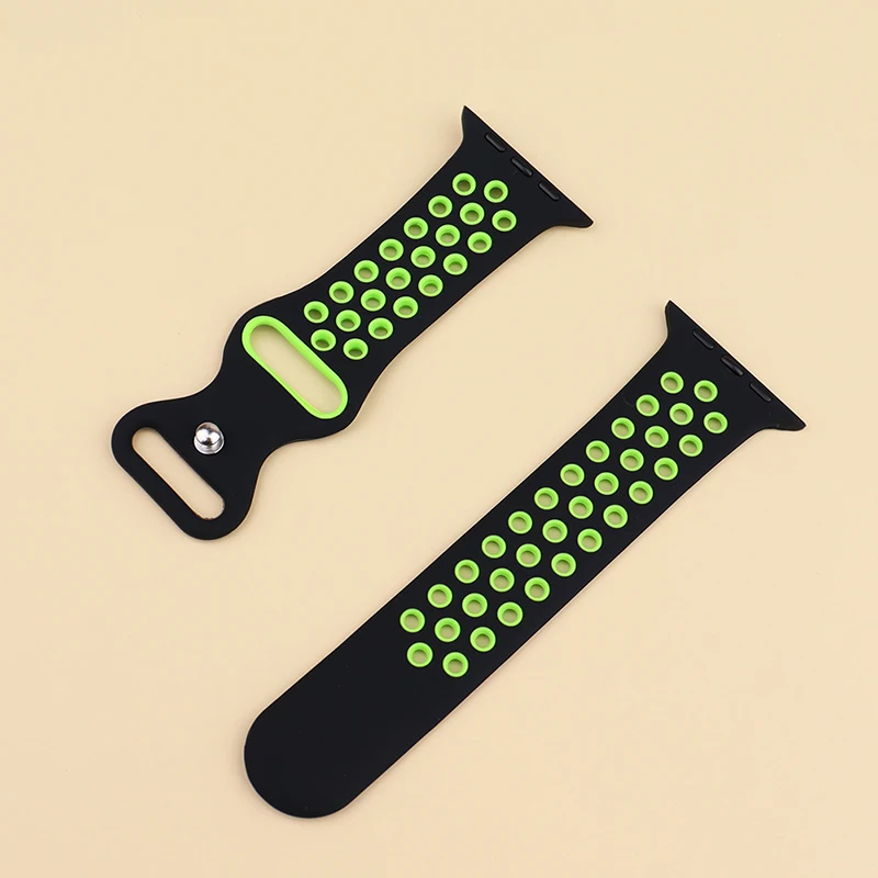 Silicone Strap For Apple Watch Band 44mm 40mm 42mm 38mm 44 mm watchband Breathable bracelet Apple watch 6 Strap iWatch 7 5 4 se