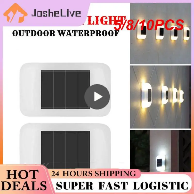 

5/8/10PCS Solar Wall Lights Balcony Landscape Decor Outdoor Sunlight Lamp Waterproof Solar Charging Solar Lighting Lamp Hot
