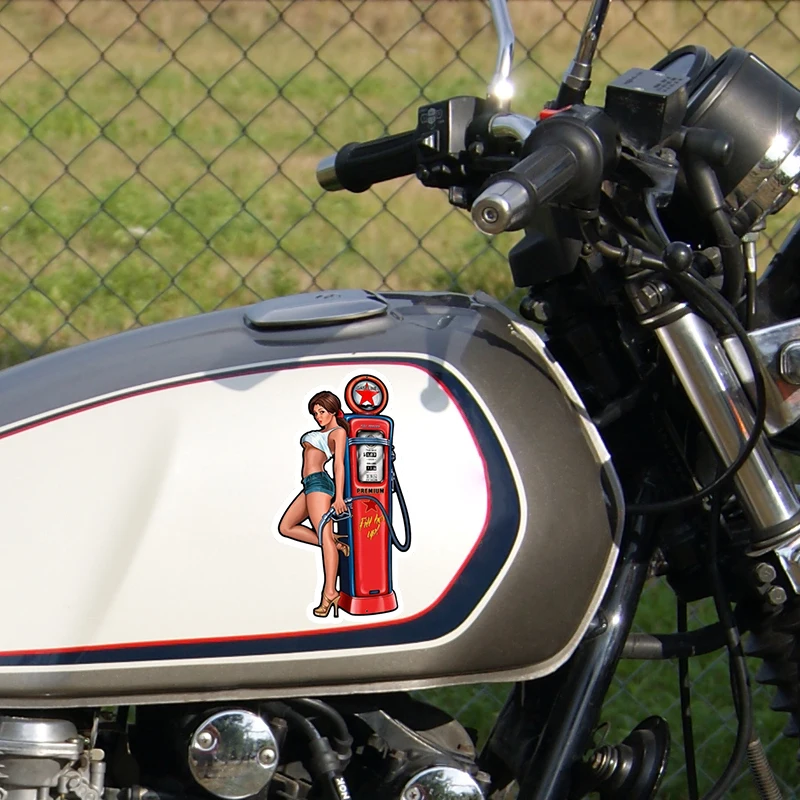 Винтажная Заводная Наклейка На Бензозал Для Дома Автомобиля Ноутбука Гоночной