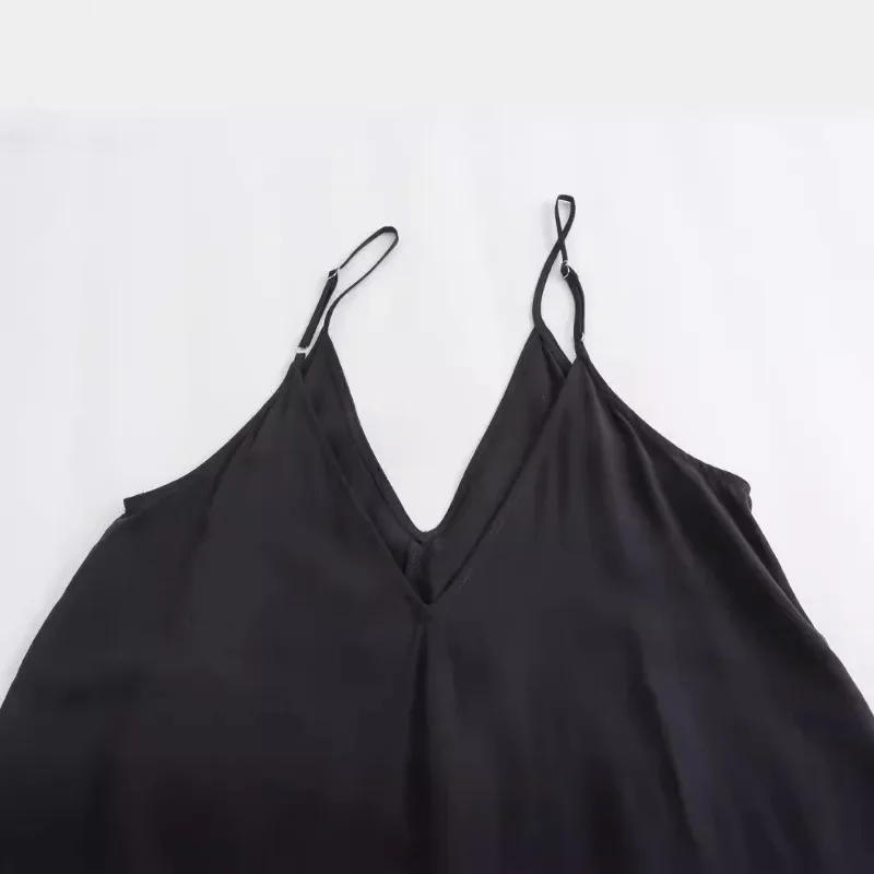 Женское свободное платье с открытой спиной праздничное черное модное