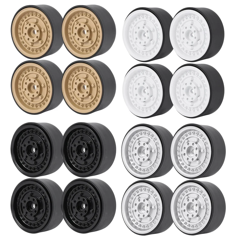 

4Pcs Metal 1.9Inch Beadlock Wheel Rim Hub for 1/10 Rc Crawler Car Axial Scx10 90046 Traxxas Trx4 Tf2 Rc4Wd D90 D110