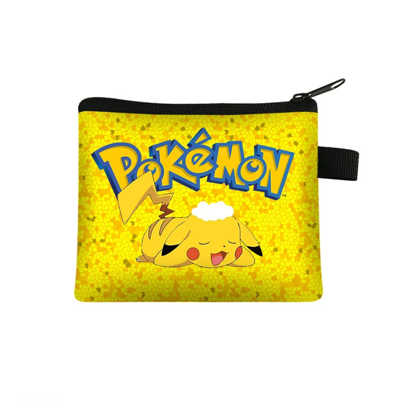 

Explosive Cartoon Animation Pokémon Game Surrounding Polyester Coin Purse Pikachu Printing Coin Key Storage Bag Small Gift