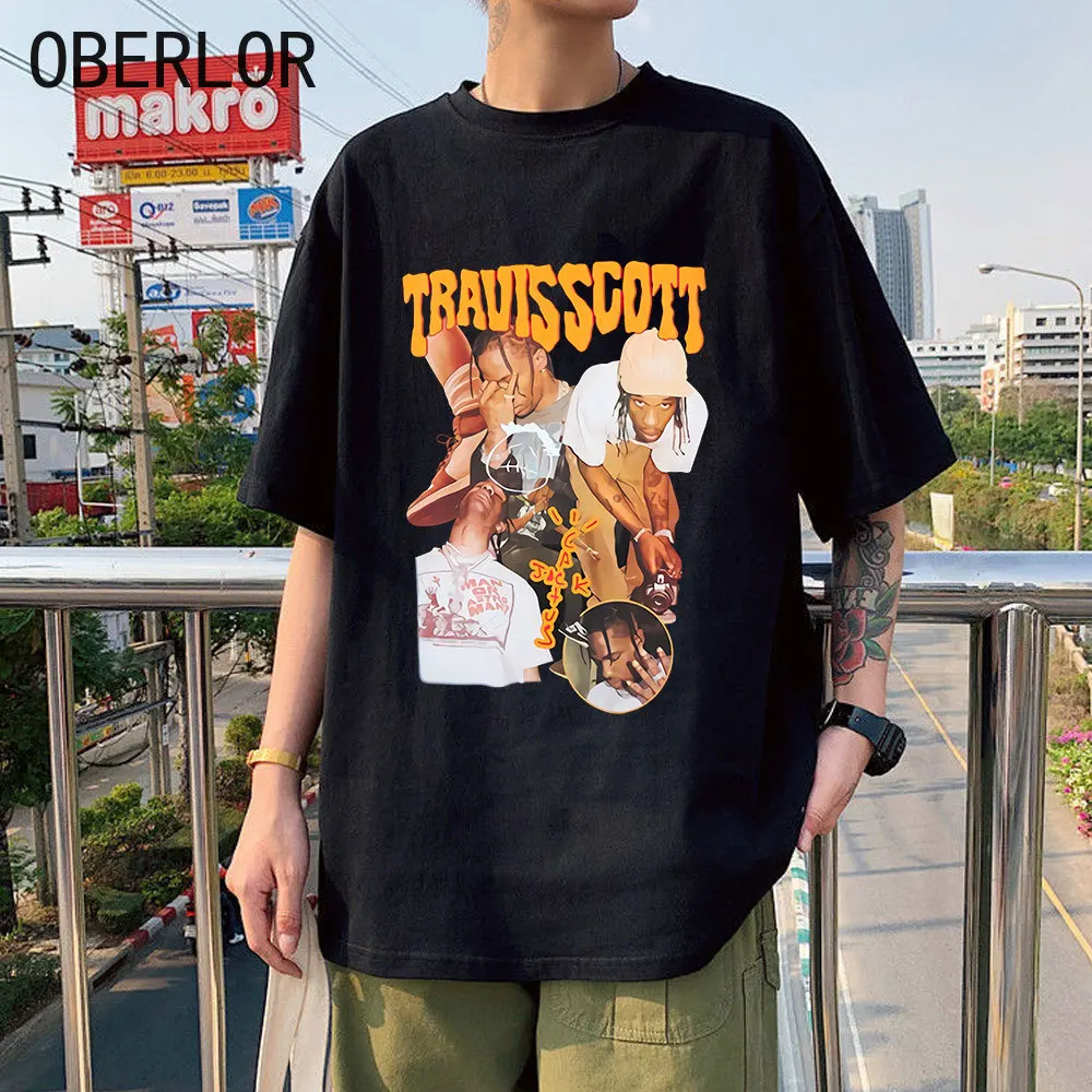 

Travis Scott T Shirt Men Hip Hop Streetwear Cartoon Letter Fashion High Quality Unisex T-shirts Cactus Jack Swag Print Tee Shirt