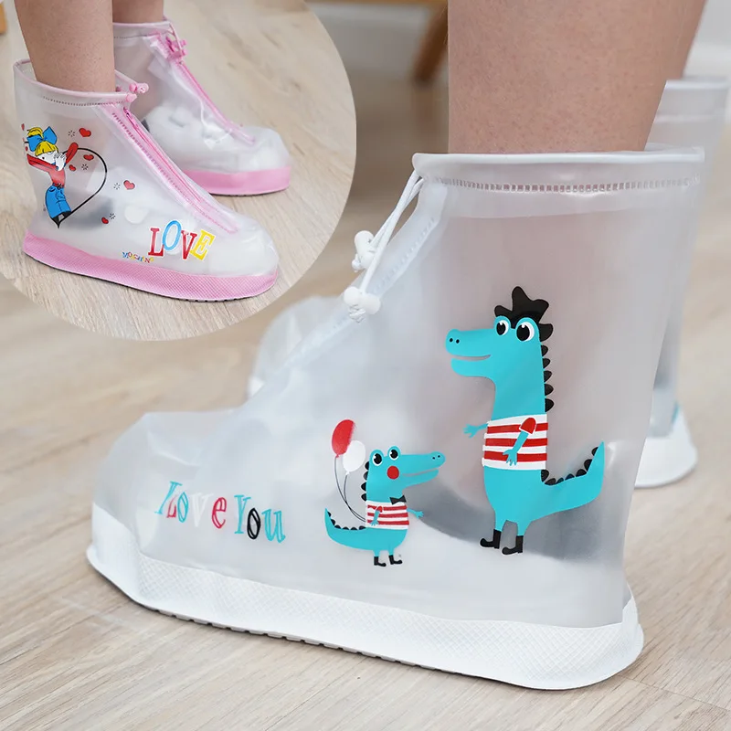 Children's Rain Boot Cover, Waterproof, Non-slip, Wear-resistant Rain Boot Shoe Cover, Transparent Foot Cover For Boys And Girls