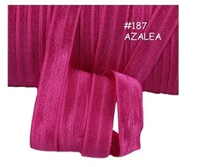 

5/8 inch soft solid fold over elastic in #187 Azalea, more than 100 colors foe in stock