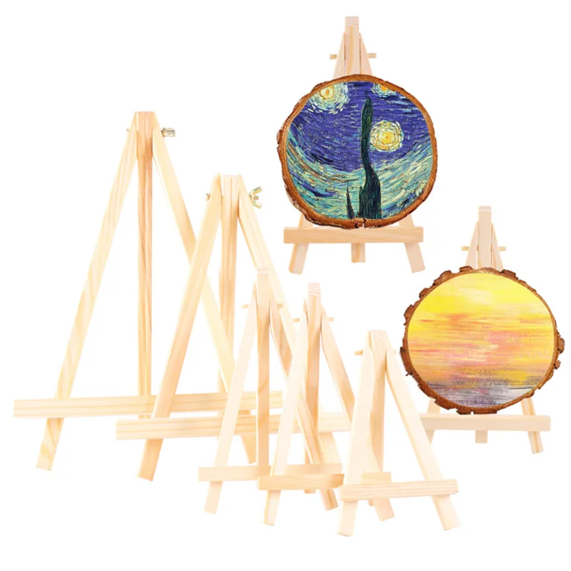 

5pcs/lot Mini Wooden Easel Photo Picture Display Stand Wedding Home Decoration Table Card Photo Stand Holder Party Favors