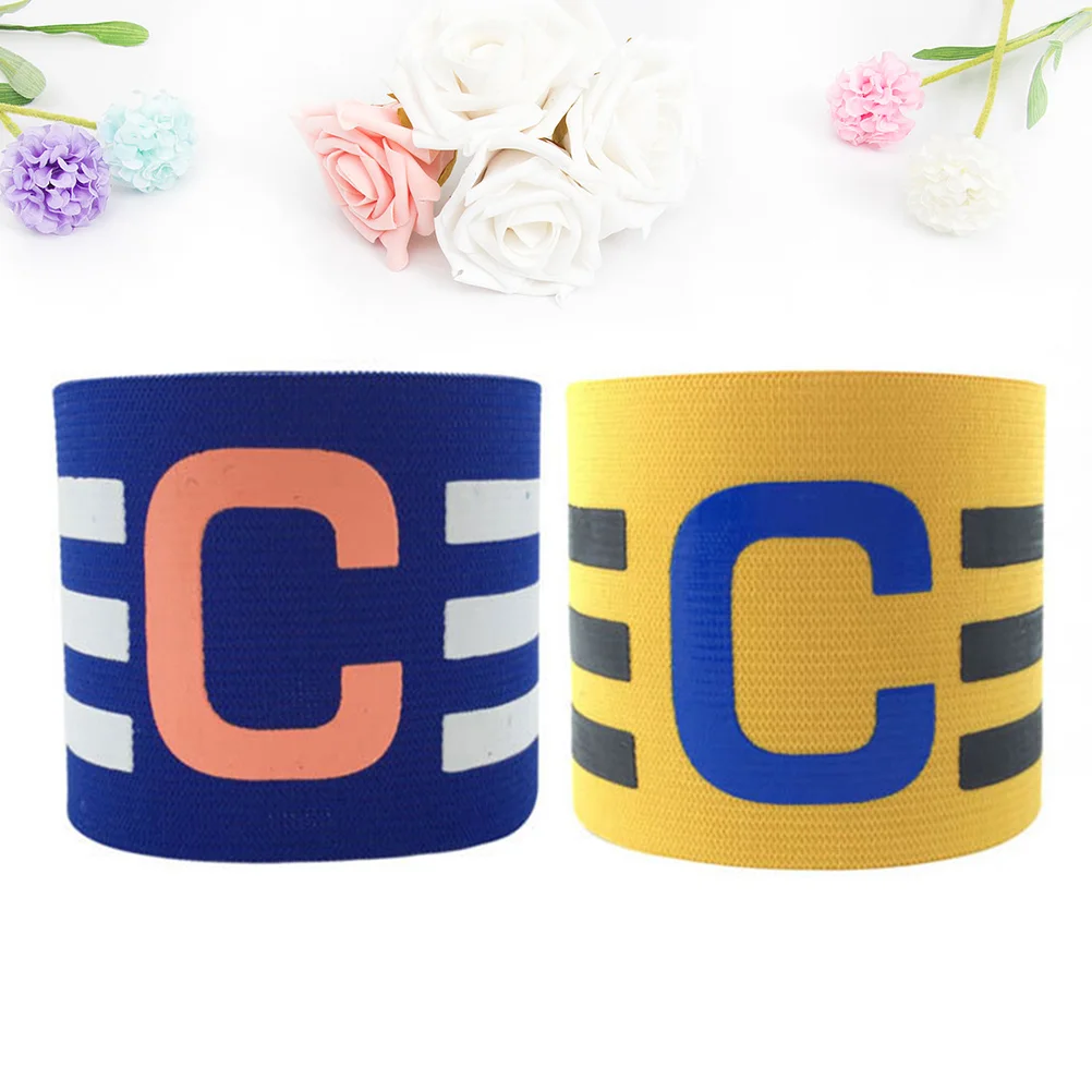 

Football Captain's Armband Simple Colorful Durable Small Football Captain's Armband for Man Or Woman (Blue Yellow)
