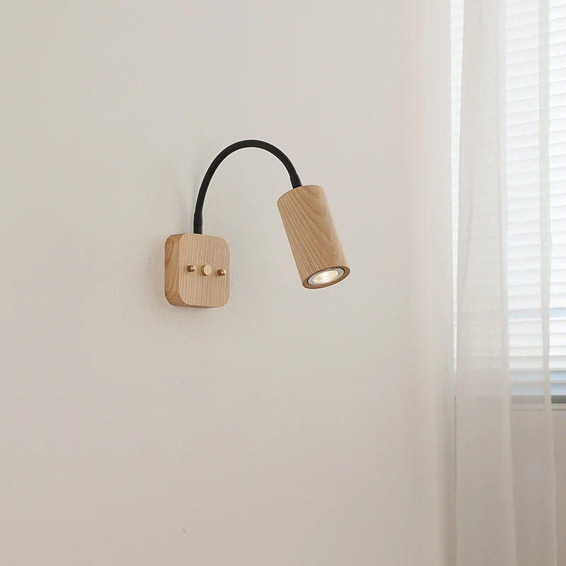 Настенные светильники в скандинавском стиле деревянные комнатные приборы вверх