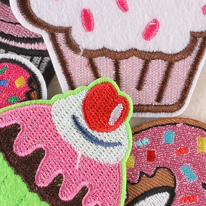 Симпатичная фотография торта гамбургера фри для одежды женская вышивка