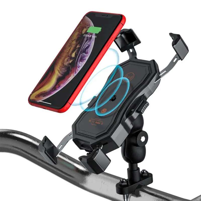 

Motorcycle Navigation Mobile Phone Holder Car Usb Fast Charging Waterproof Switch Universal Telescopic Wireless Charging