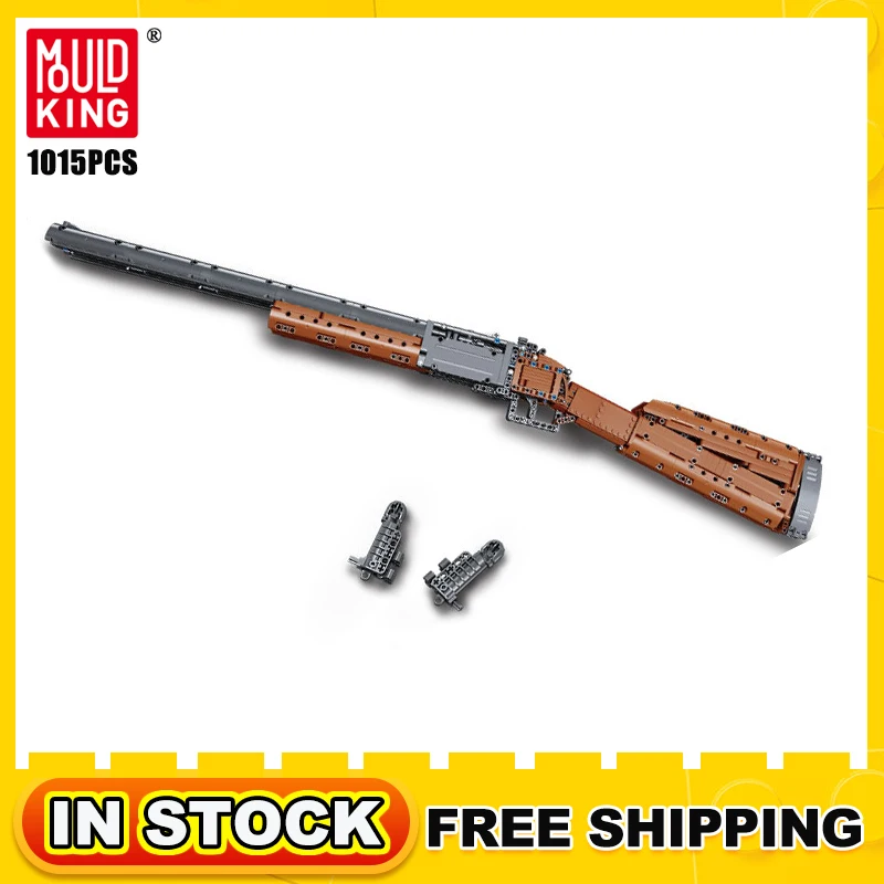 

Mould King Motorized Gun Shooting Building Blocks 1015pcs Double-barreled Gun Model Moc Bricks Educarional Toys Boys