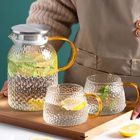 creative 1300ml 1500ml 1900ml colored handles glass borosilicate glass jug