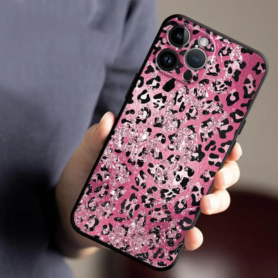 Чехол для телефона с блестящим леопардовым принтом для Google Pixel 7a 8a 9 Pro XL 6 Pro 6a 7 Pro 8 Pro Bumper, роскошный черный мягкий чехол (art.: 3920ccc8766bb) - 3920ccc8766bb