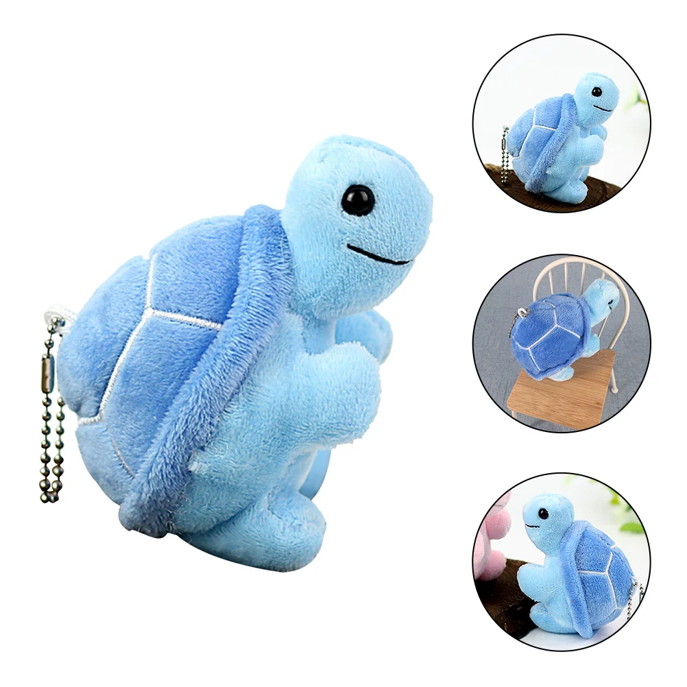 

4 Pcs Kids Gift Plush Charms Key Chain Gifts Stuffed Turtle Pendants Decor Pp Cotton Animal Keychain Presents