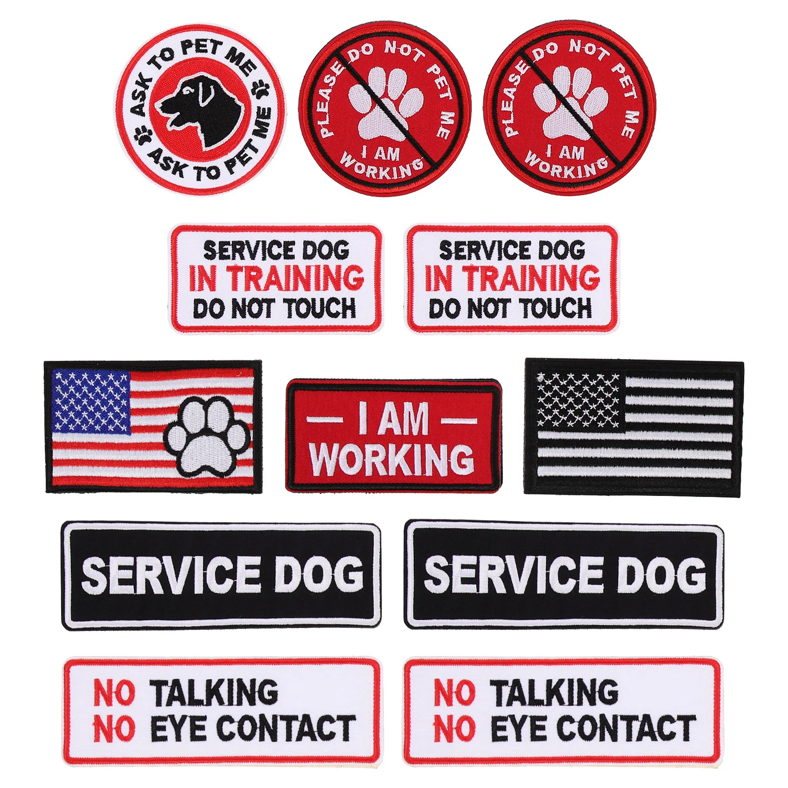 

Patchapplique Iron Embroidered Appliques Sew Flag Dog Serviceamerican Clothes Usa Stickers Sewing Animal Craft Kids Diy Armband