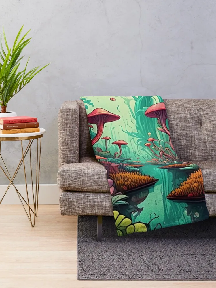 Одеяло Инший мирный лес забавный подарок одеяла украшения для диванов волосатые