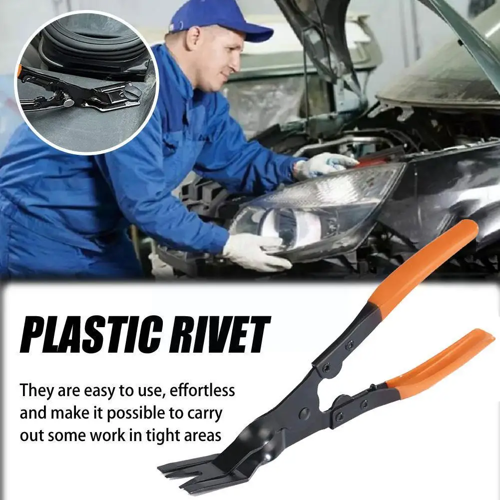 

Car Plastic Rivet Snap Fastener Tool Removal Pliers Door Van Dash Fascia Remover Upholstery Panel Tool V9H5