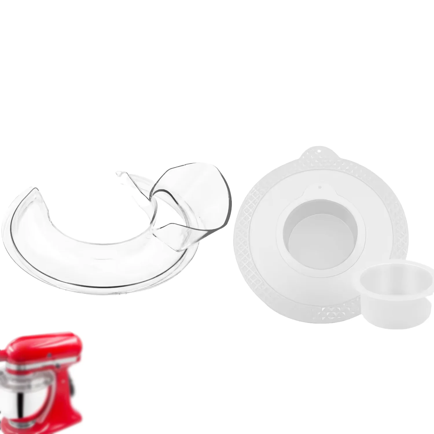 Фото Защитный экран и крышки чаш для миксеров подходят для миксеров KitchenAid 4,5-5Qt с наклонной головкой, надежные крышки с защитой от брызг №1