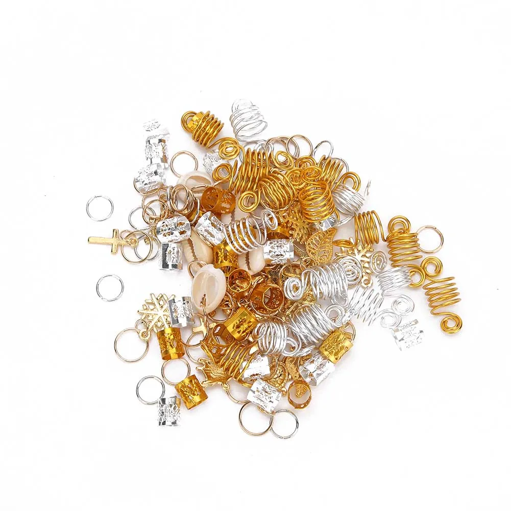 

120pcs Hair Braid Rings Dreadlocks Bead Ring Fashion Hair Decoration Accessories