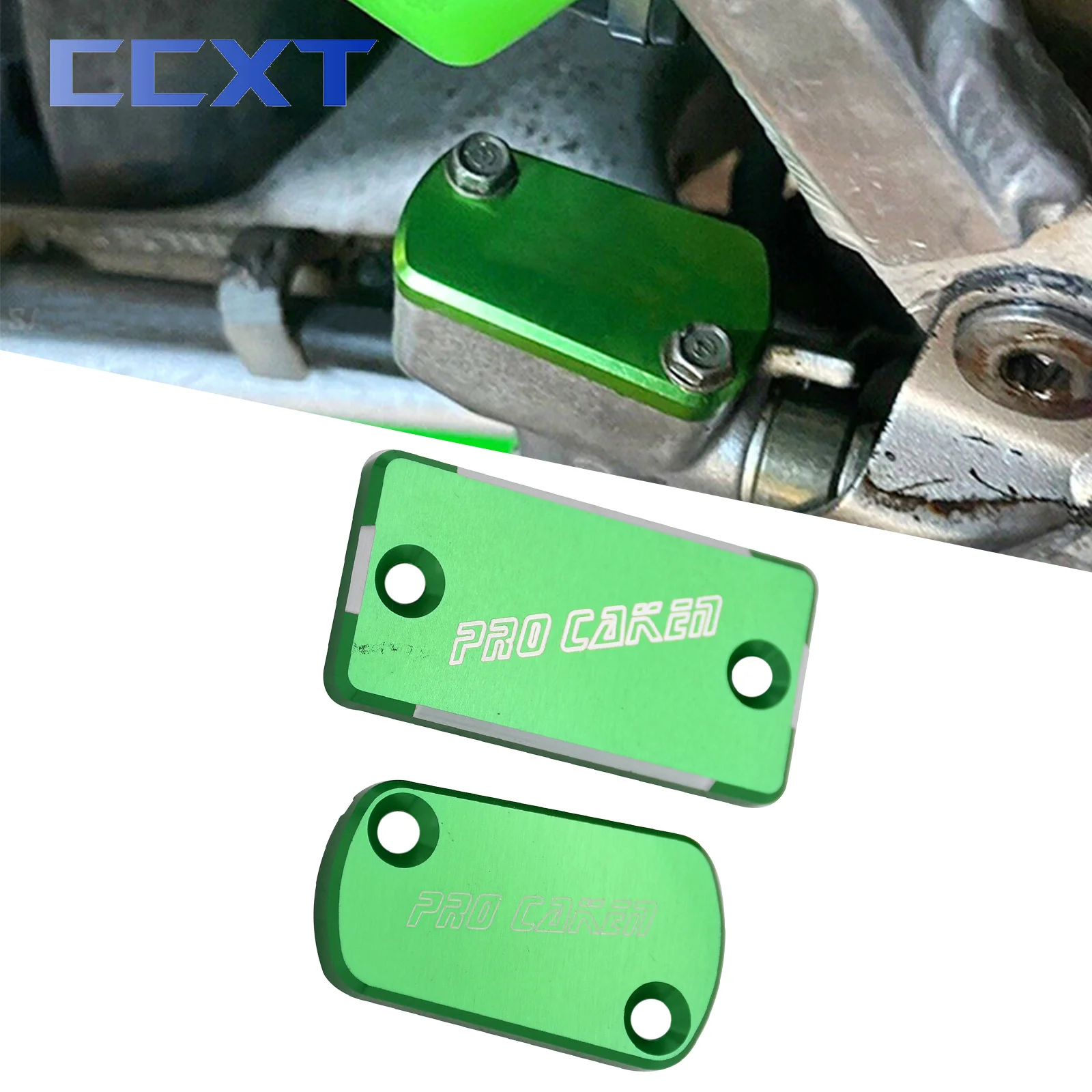 

For Kawasaki KX125 KX250 KX250F KX450F KLX450R KX 125 250 250F 450F KLX 450R CNC Front and Rear Brake Clutch Reservoir Cover