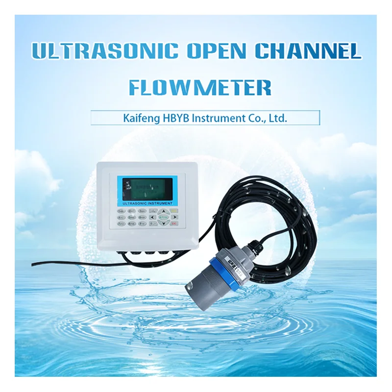 

kaifeng HBYB triangular weir open channel Flow Meter split type doppler ultrasonic flowmeter price