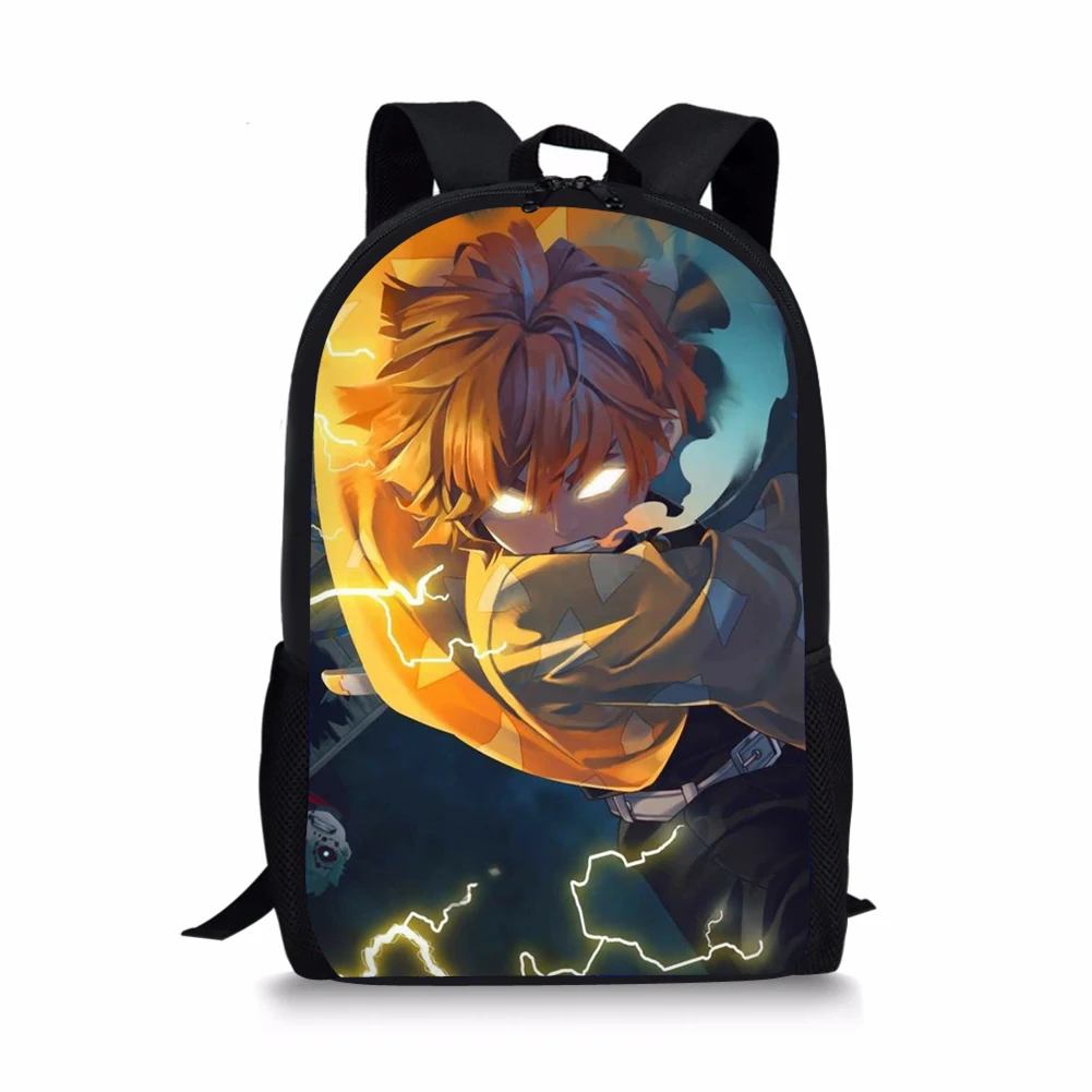 Demon Slayer Anime Print Backpack Portable Casual Outdoor Travel Children's Knapsack Durable Large Capacity School Bags for Girl
