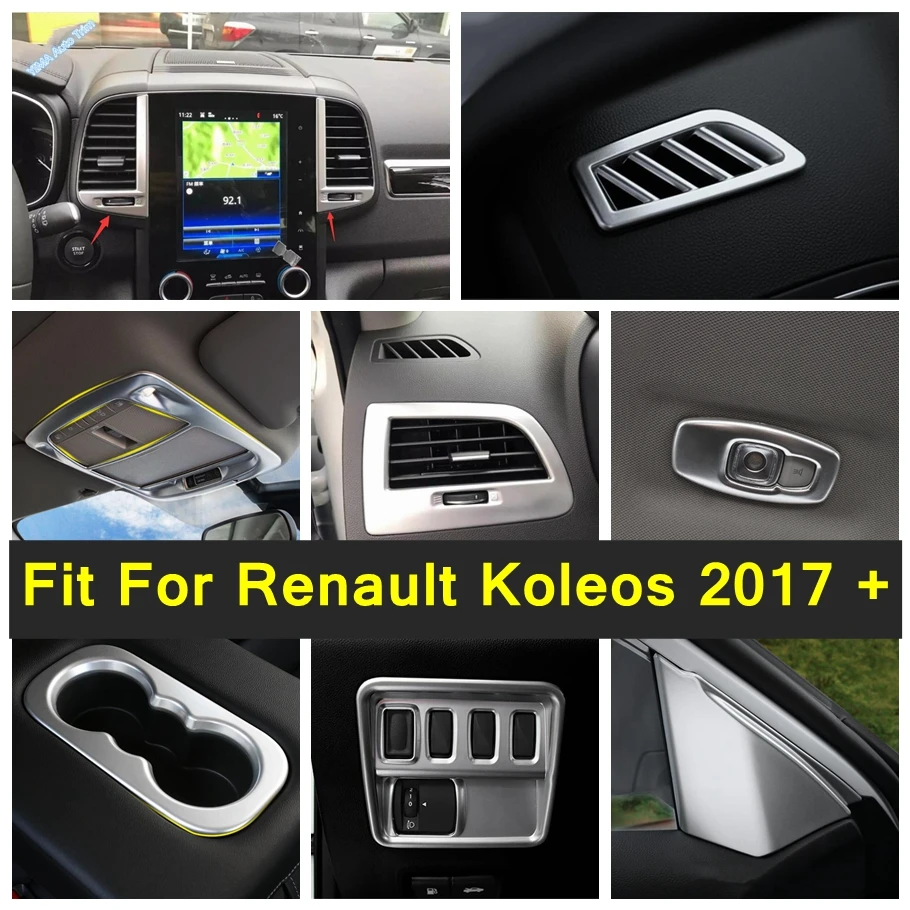 

Inner Window Pillar A Triangle / Door Bowl / Water Cup Bottle Holder Cover Trim Matte For Renault Koleos 2017 - 2022 Accessories