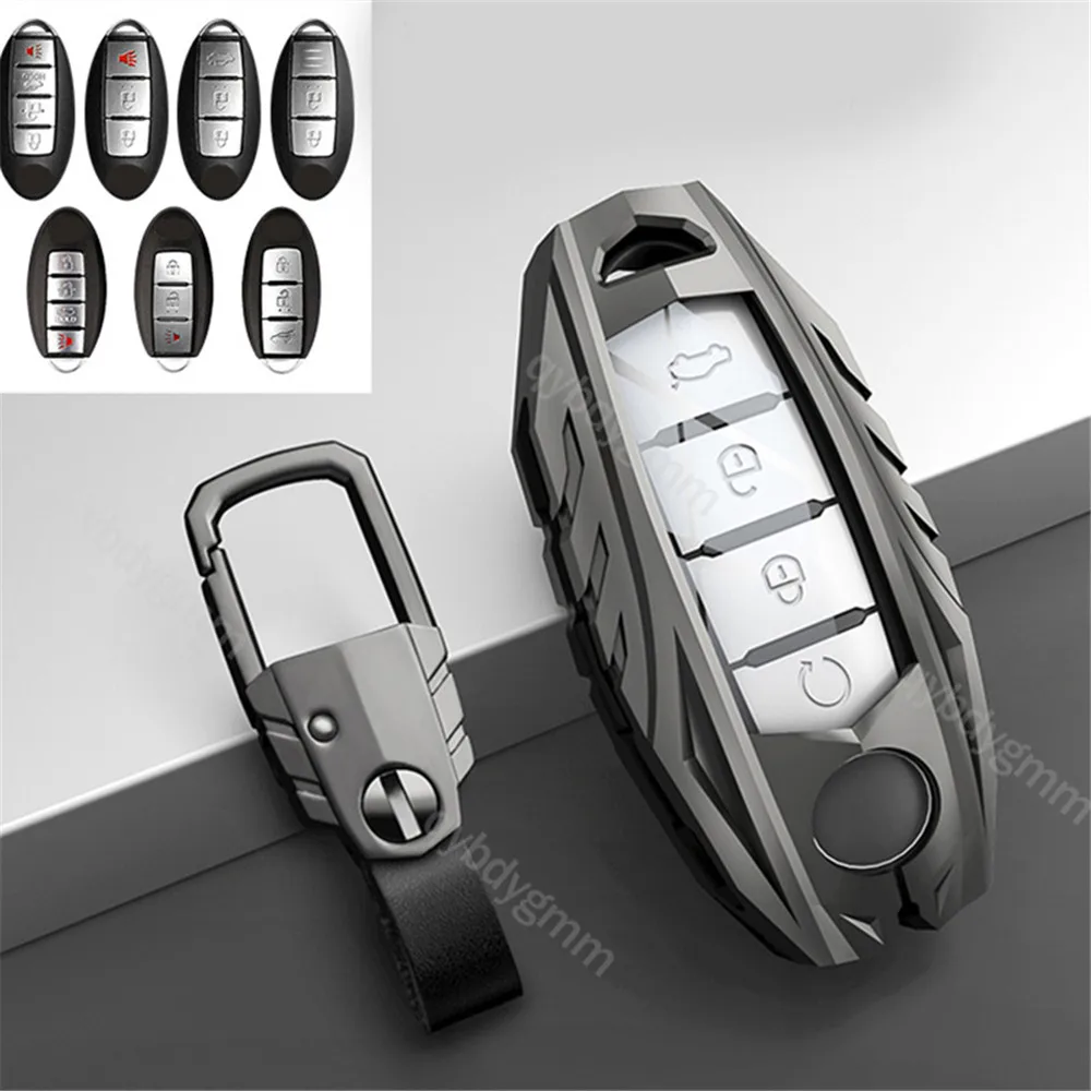 

Zinc Alloy Car Key Fob Case Cover For Nissan Versa Maxima Rogue Armada Sentra Qashqai X-Trail For Infiniti FX35 QX50 Accessories